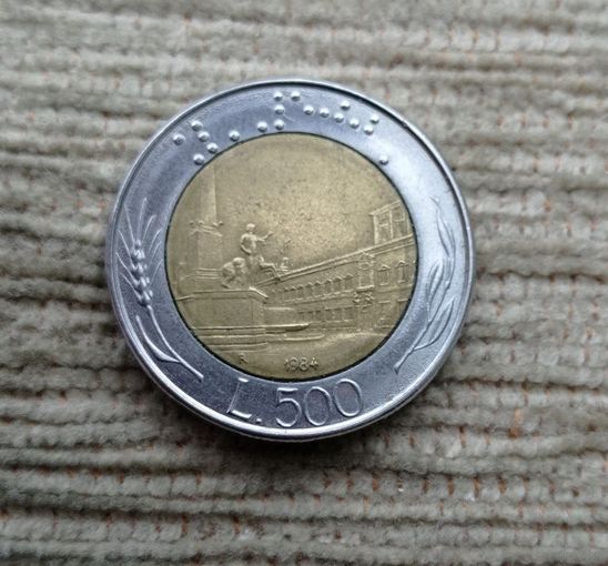 Werty71 Италия 500 лир 1984 биметалл