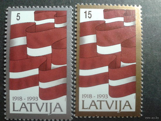 Латвия, 1993. Нац. флаг**, полная серия