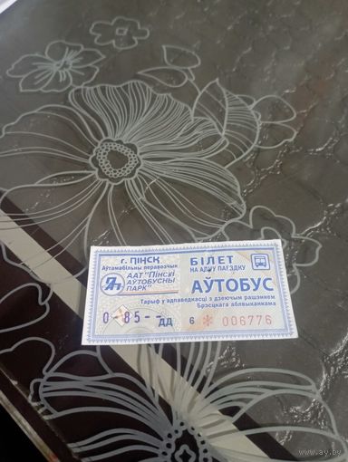 Пинск( талон на автобус)