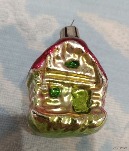 Елочные игрушки, стекло, редкий домик