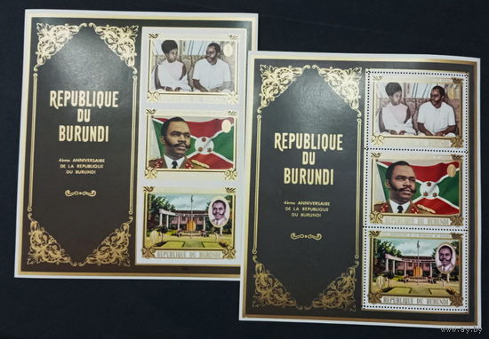 БУРУНДИ 1970  ГОДОВЩИНА НЕЗАВИСИМОСТЬ ПРЕЗИДЕНТ MNH