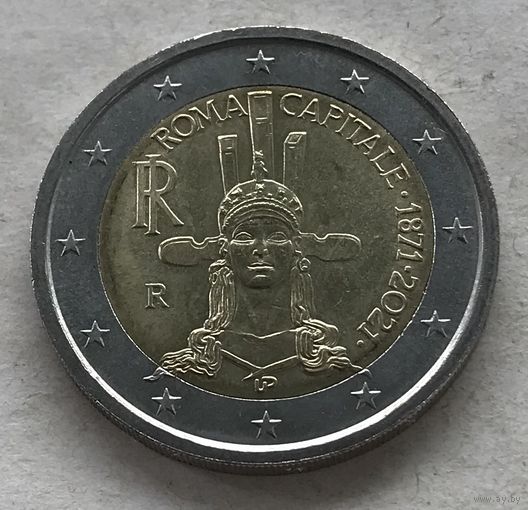 Италия 2 евро 2021 - 150 лет объявлению Рима столицей Италии
