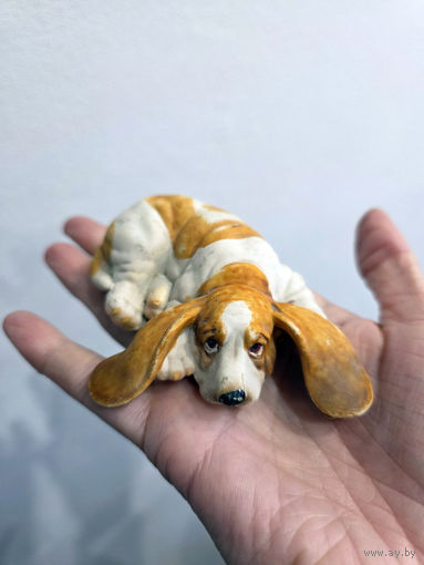 Лот С 1 РУБЛЯ! много лотов! Сувенирная фигурка Собачка Бассет-хаунд
