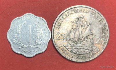 Восточные Карибы 2 монеты