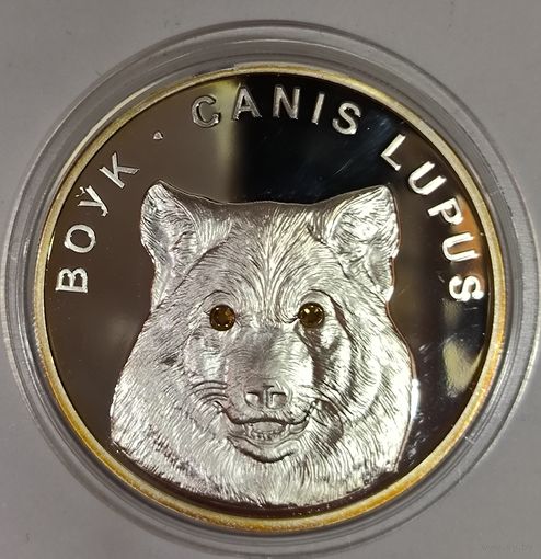 20 рублей 2007 волк Беларусь унция серебра 999 пр.