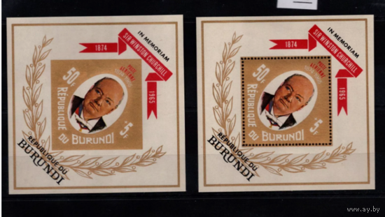 BURUNDI - MNH - PERF + IMPERF - ЗНАМЕНИТЫЕ ЛЮДИ - 1965 - W.CHURCHILL MNH