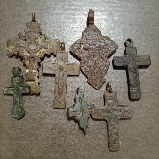 Крестики нательные разные большой лот