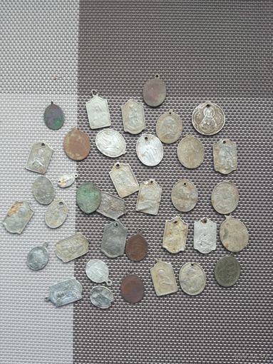 Сборный лот медальонов, ладонок с рубля!