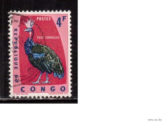 Конго-1963,(Мих.115)  гаш. , Фауна, Птицы(1)