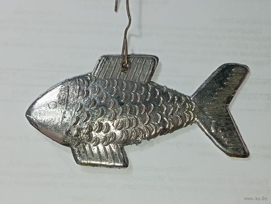 Игрушка на ёлку , Шарик , винтаж , Рыбка , СССР . С рубля