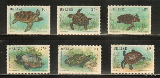 Белиз-1990(Мих.1044-1049) , **  , Морская  Фауна,  Черепахи