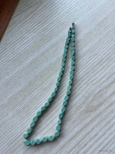 Бусы, прессованная бирюза, 50- е