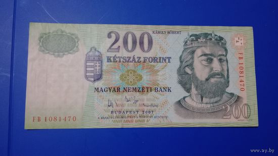 Венгрия 200 форинтов 2007