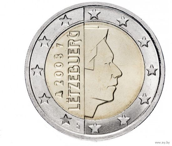 Люксембург 2 евро, 2003 UNC из ролла
