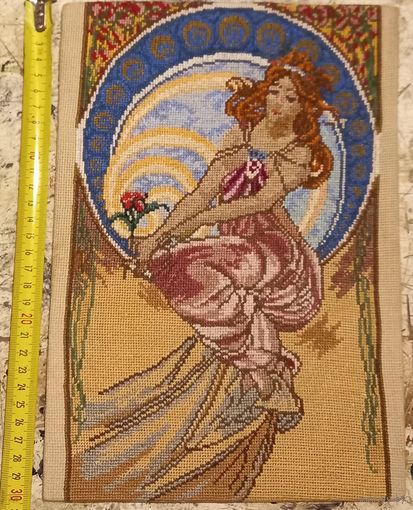 Вышивка, картина вышитая старинная