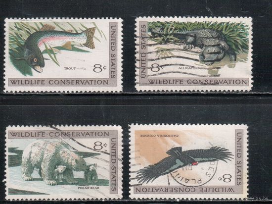 США-1971, (Мих.1037-1040) , гаш. , Фауна, (полная серия)