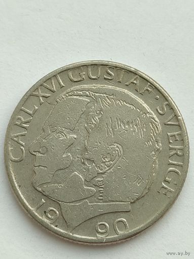 Швеция. 1 крона 1990 года. (2)