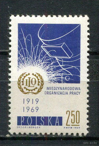 Польша - 1969 - Международная организация труда - [Mi. 1962] - полная серия - 1 марка. MNH.  (Лот 50JE)-TG2P13