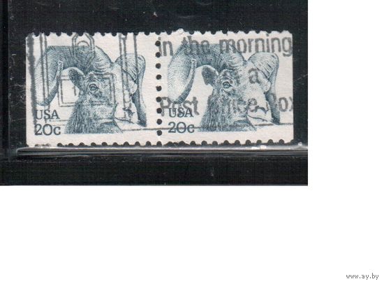 США-1982, (Мих.1523 D) ,  гаш. , Стандарт , Фауна(одиночка), пара(1)