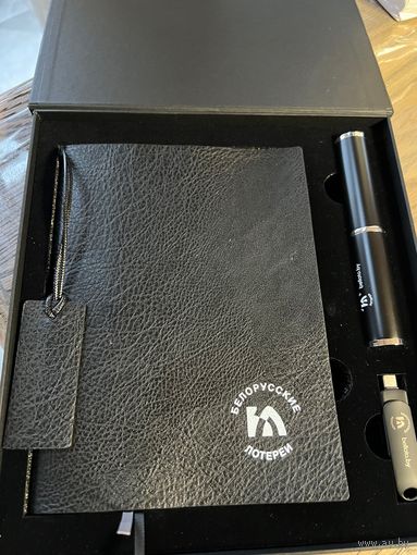 Ежедневник, фонарик, флешка подарочный набор