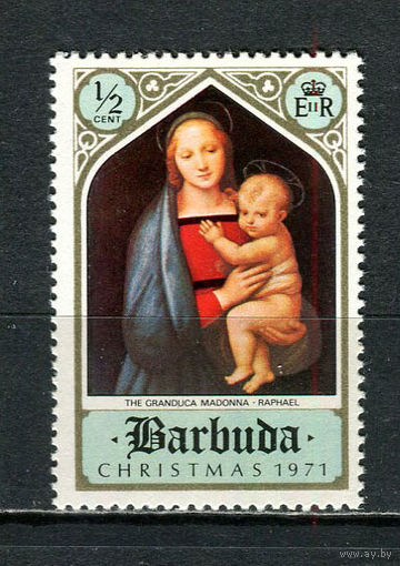 Барбуда - 1971 - Рождество. Искусство 1/2С - [Mi.99] - 1 марка. MNH.  (Лот 8HX)-TG3P35