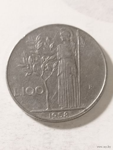 Италия 100 лир 1958