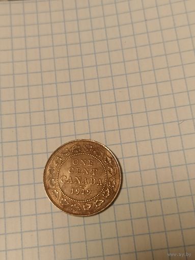 КАНАДА 1 цент 1919 год