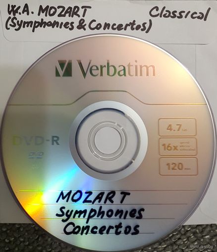 DVD MP3  - V.A.MOZART - Symponies & Concertos - 1 DVD