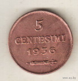 Сан-Марино 5 чентезимо 1936