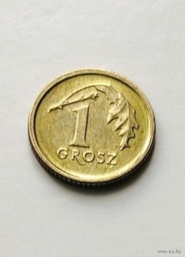 1 грош 2016 года Польша, отличный!