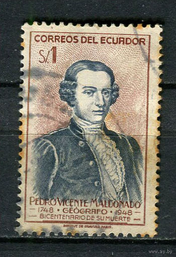Эквадор - 1948 - Педро Висенте Мальдонадо 1S - [Mi.703] - 1 марка. Гашеная.  (LOT FM49)-T10P37