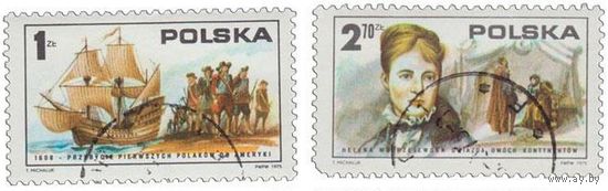 Марка Польша 1975. 200 лет независимости. 2 марки из серии.