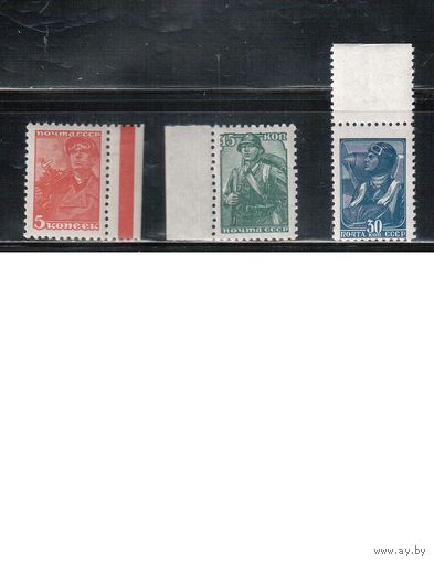 СССР-1939, (Заг.606-608)  ** , типо,  Стандарт , (полная серия)