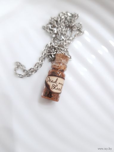 Кулон пузырек "Dead man's blood/Кровь мертвеца" по лору Dungeons & Dragons, The Witcher, Dark Souls, Elden Ring и другие