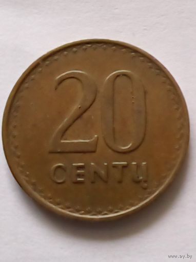 Литва 20 центов 1991 г.(1)