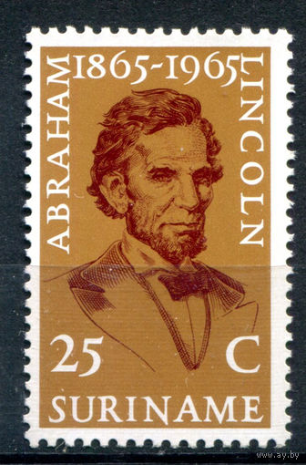 Нидерландские колонии - Суринам - 1965г. - Линкольн - 1 марка - полная серия, MNH [Mi 459]. #3-WB-75-A-1