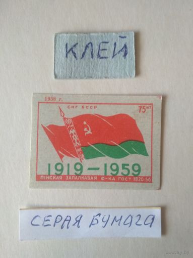 Спичечные этикетки ф.Пинск. 1919-1959. 1958 год