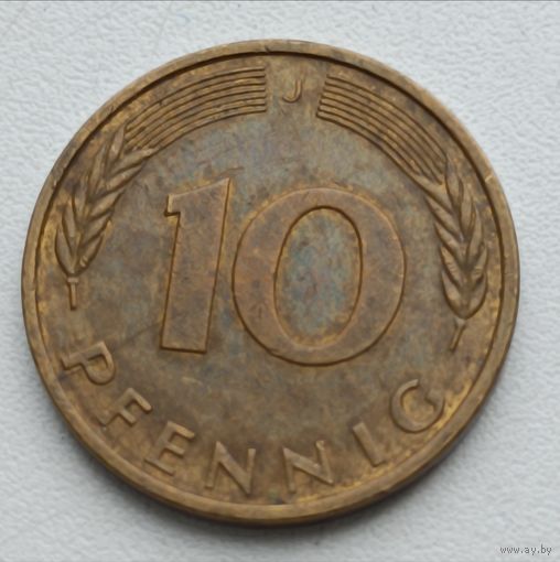 Германия. 10 пфеннигов 1985 года. J.