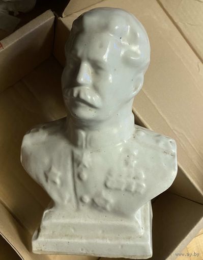 Бюст Сталина, БССР 1940-50 годы (Добрушский фарфоровый завод) раритет