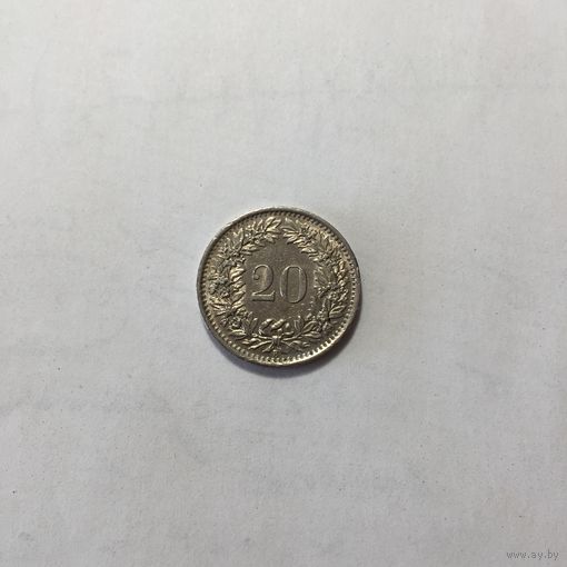 Швейцария, 20 раппен 1969