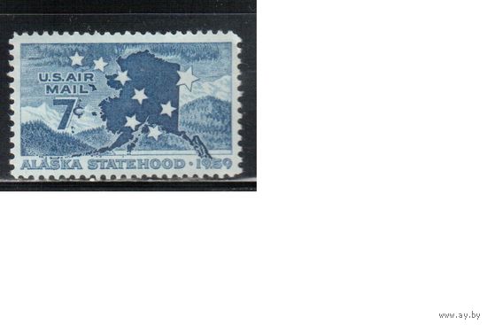 США-1959, (Мих.743),  * , Авиапочта, Аляска, (одиночка)