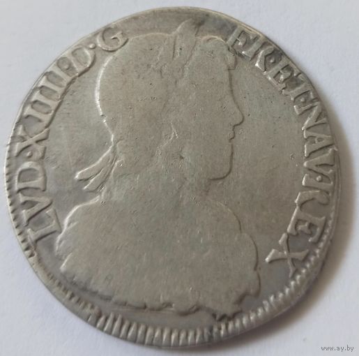 Франция 1\2 Экю, 1651 Людовик 14