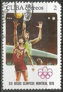 Куба. Олимпиада Монреаль'76. Баскетбол. 1976г. Mi#2136.
