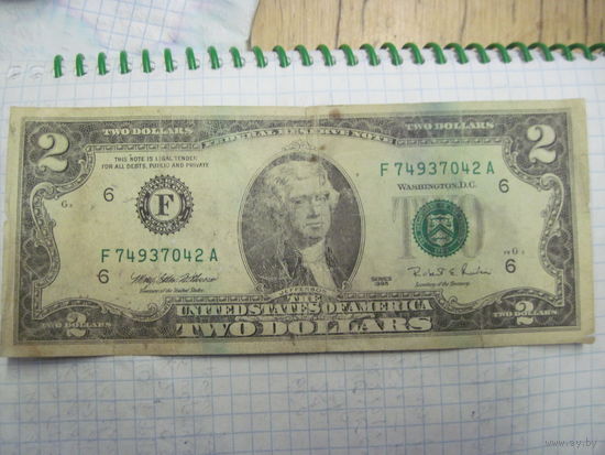 2 доллара 1995 г.