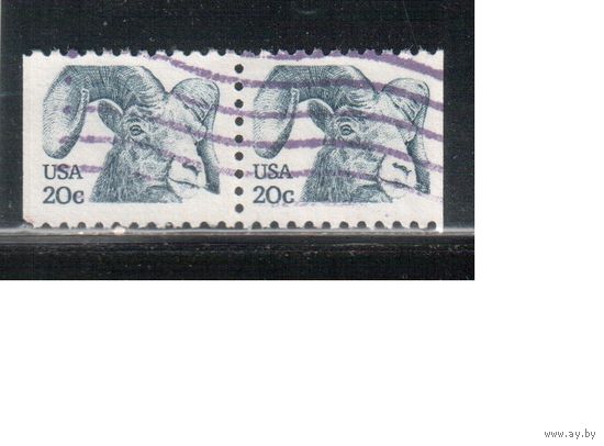 США-1982, (Мих.1523 D) ,  гаш. , Стандарт , Фауна(одиночка), пара(2)