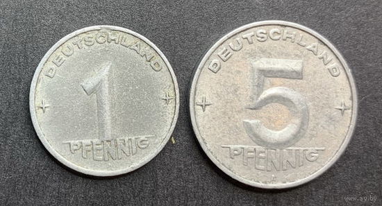 ГДР, 2 монеты 1952г.
