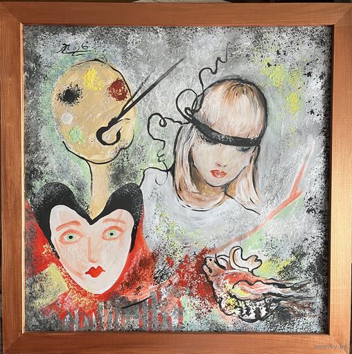 Панно под стеклом 45-45 см.