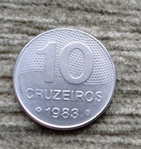 Werty71 Бразилия 10 крузейро 1983 Карта