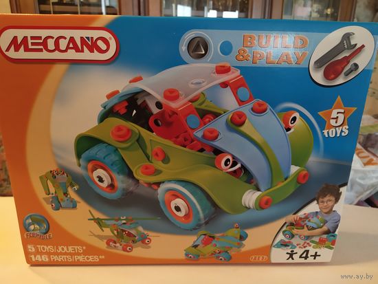 Конструктор Meccano(Франция),+4, можно собрать 5 моделей поочередно
