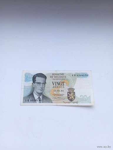 Бельгия 20 франков1964 год